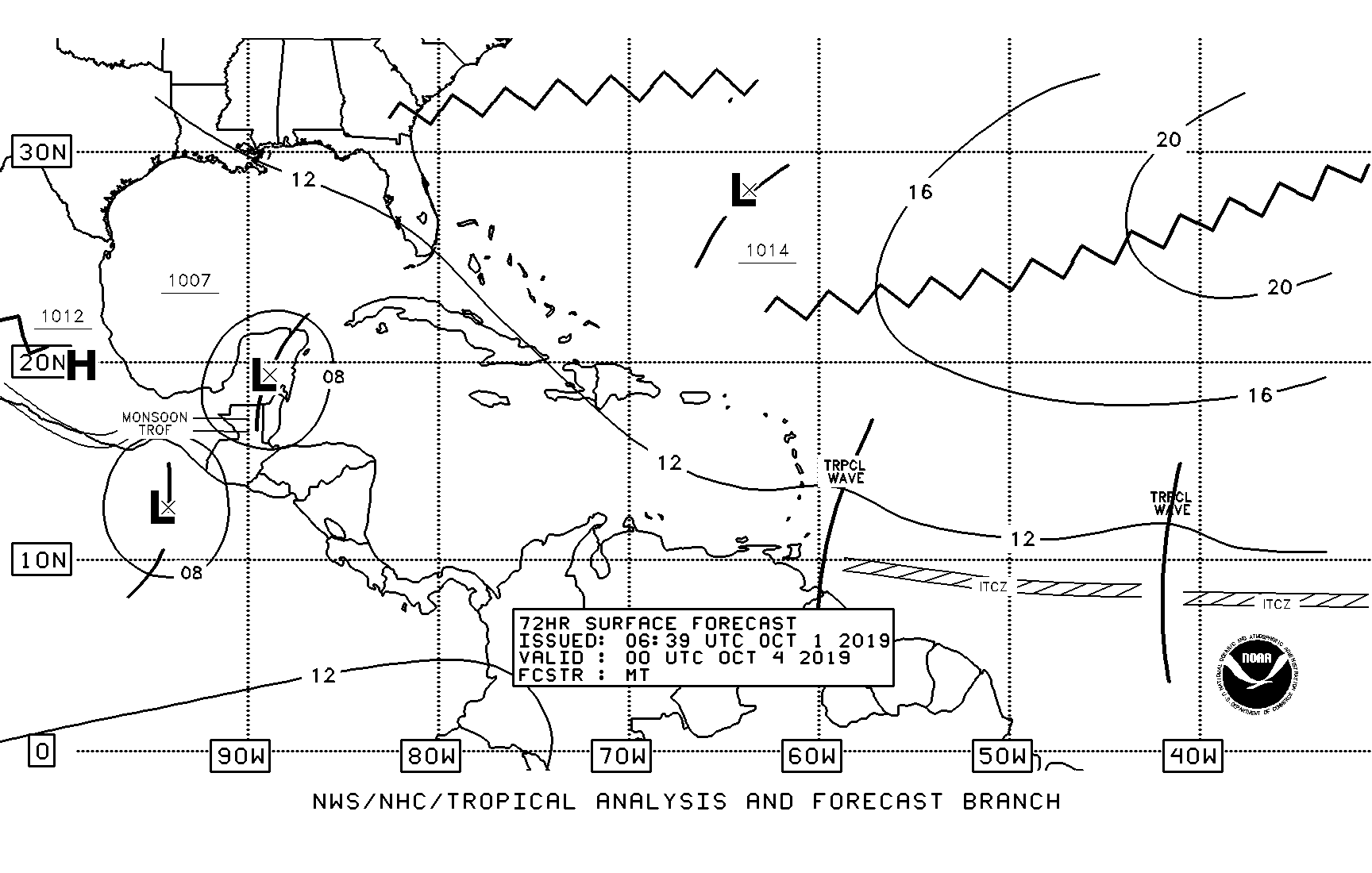72 Hour Surface Forecast